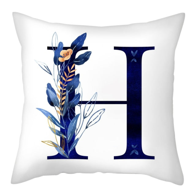 Pillow - Flower Letter Pillow Case