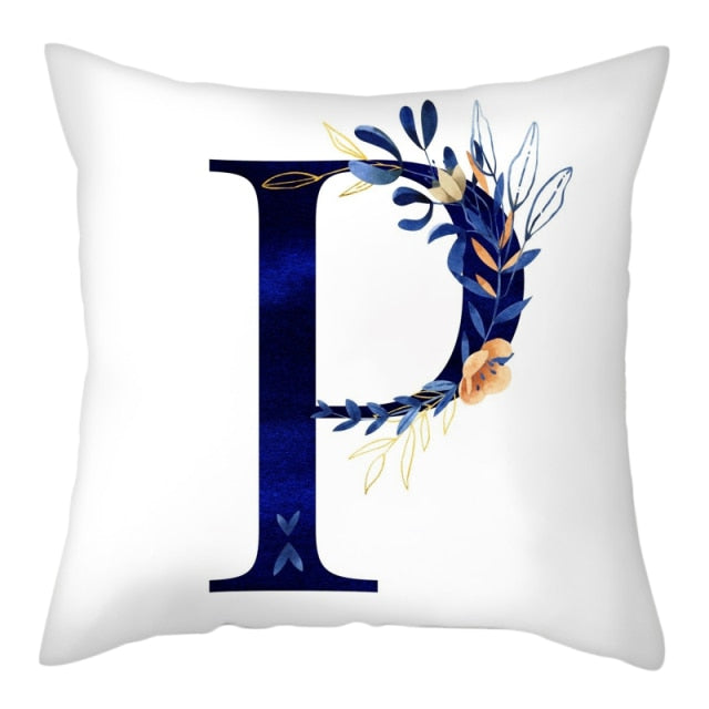 Pillow - Flower Letter Pillow Case