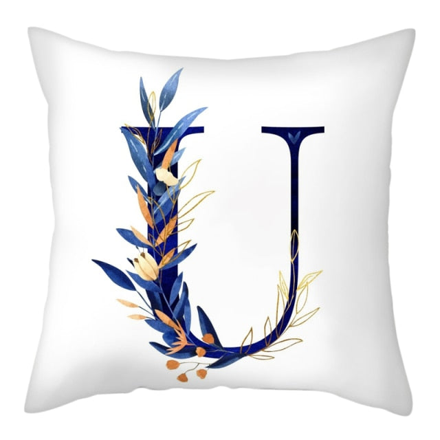 Pillow - Flower Letter Pillow Case