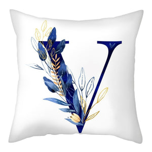 Pillow - Flower Letter Pillow Case