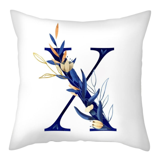 Pillow - Flower Letter Pillow Case