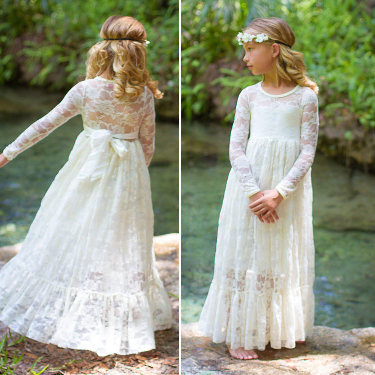 Girl Wedding Girl Lace Long Dress