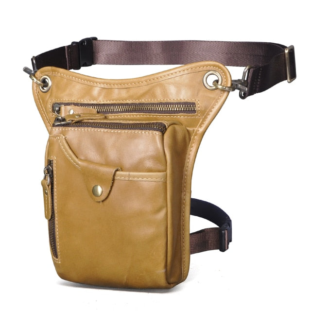 Genuine Leather Men Design Casual Brown Classic Shoulder Sling Bag