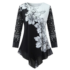 Flower Printed Tunic Shirts