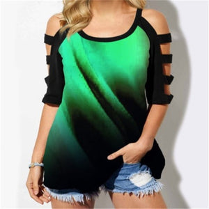 Off Shoulder Summer Zipper Top