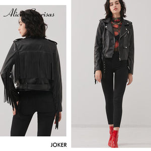 Leather Fringed Jacket