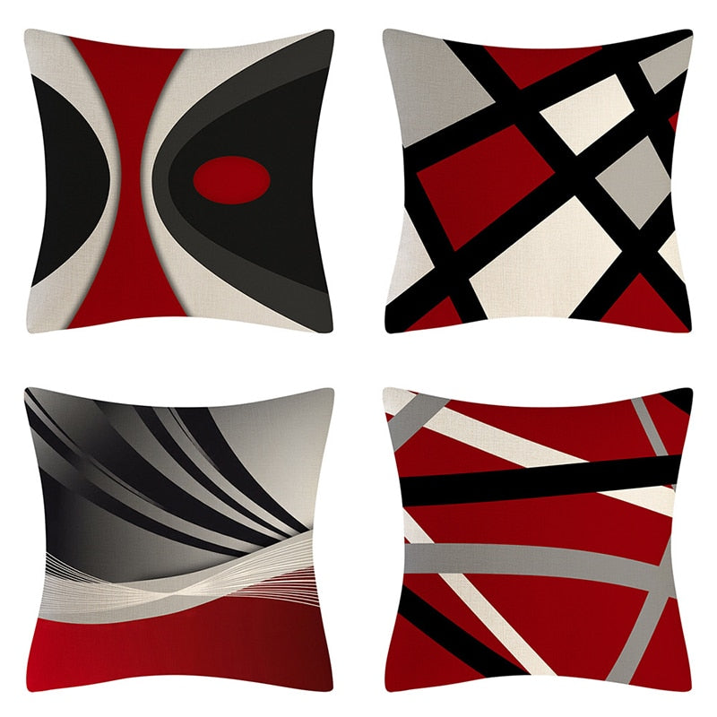 Pillow - Red Series Abstract Cushion Cover