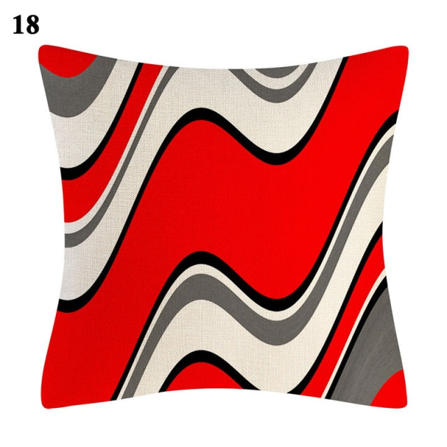 Pillow - Red Series Abstract Cushion Cover