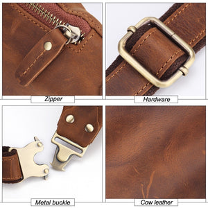 Waist bag genuine cow leather