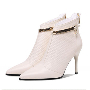 Pointed Toe Super High Heels Ankle Boots