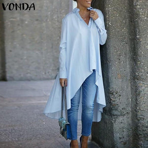 Casual Pleated Long Sleeve Blouses