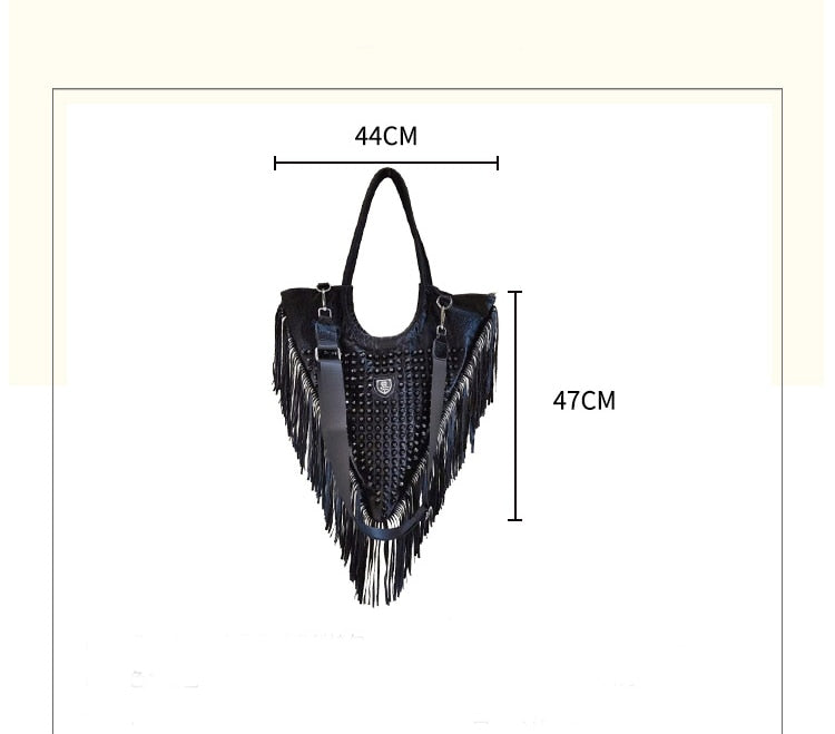 Tassel leather Shoulder bag