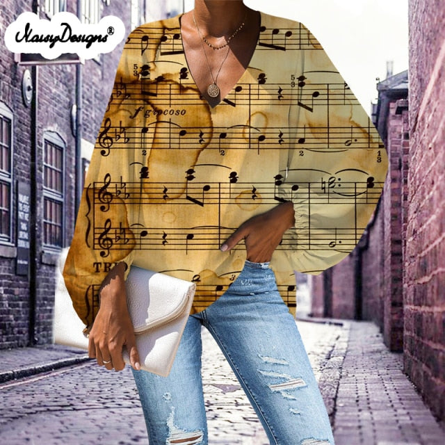 Blouse Musical Notes