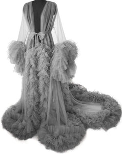 Dressing Gown Sheer Long Robe