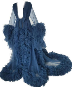 Dressing Gown Sheer Long Robe