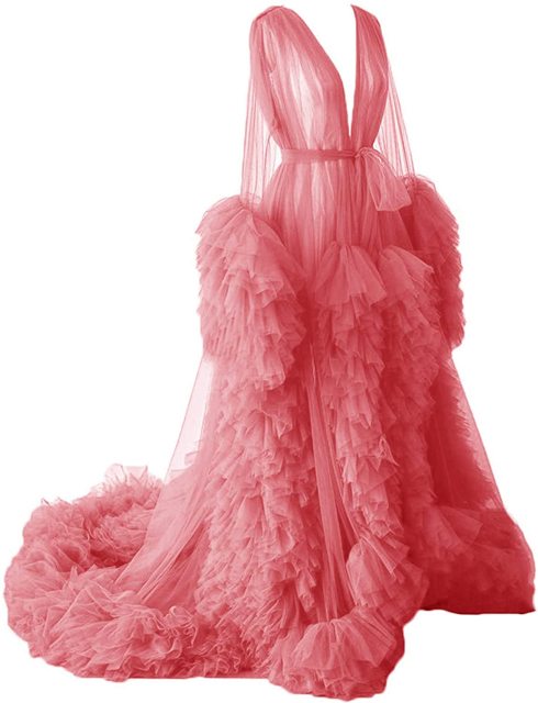 Dressing Gown Sheer Long Robe