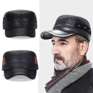 Military Cap Top Leather