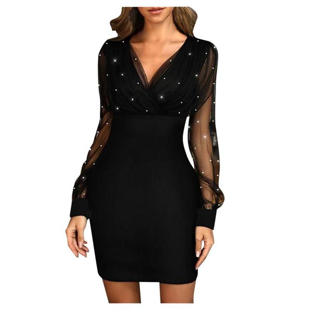 Black Women Sequin Dress