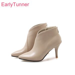 Glamour Nude Ankle Boots