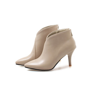 Glamour Nude Ankle Boots