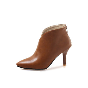 Glamour Nude Ankle Boots