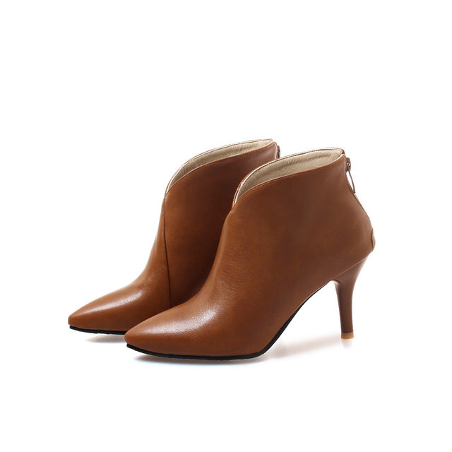 Glamour Nude Ankle Boots