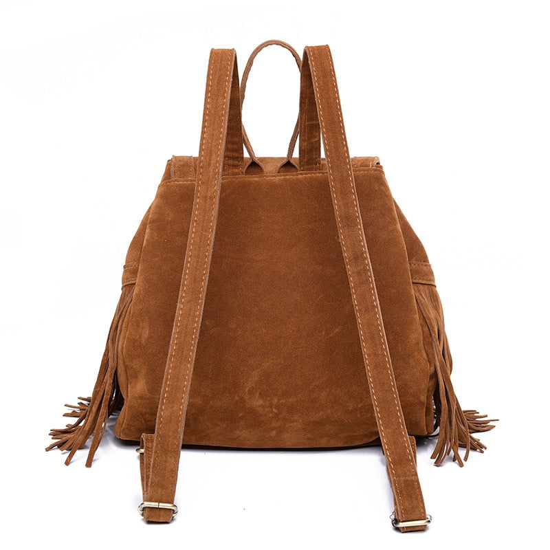 Women Suede Backpack