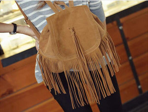 Women Suede Backpack