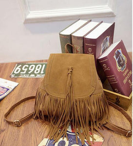 Women Suede Backpack