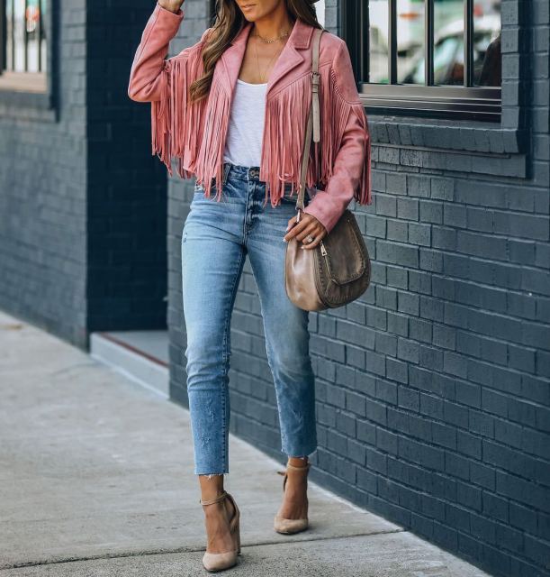 Fringed Bomber Jacket