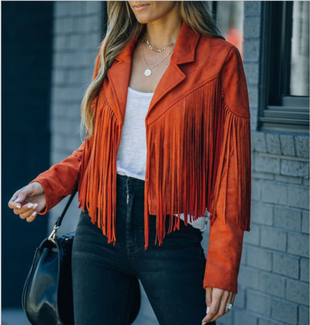 Fringed Bomber Jacket