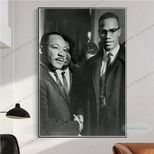 Paiting - Martin Luther King Barack Obama Nelson Mandela Malcolm