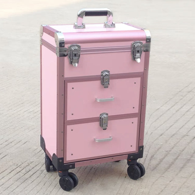 Luggage - Cute pink Trolley Cosmetic Case