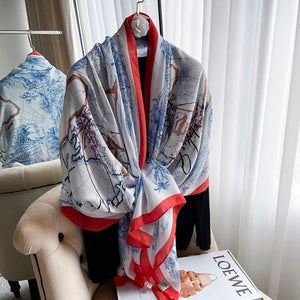 Women's Beach Cotton Shawl Cotton Scarf