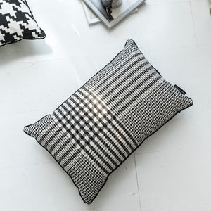 Pillow - Classic Black and White Hounds tooth Decorative Boho Throw Pillow Covers