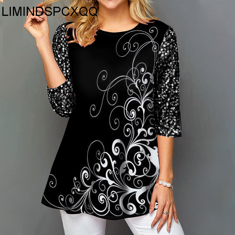 Printed Large Tunic Blouse