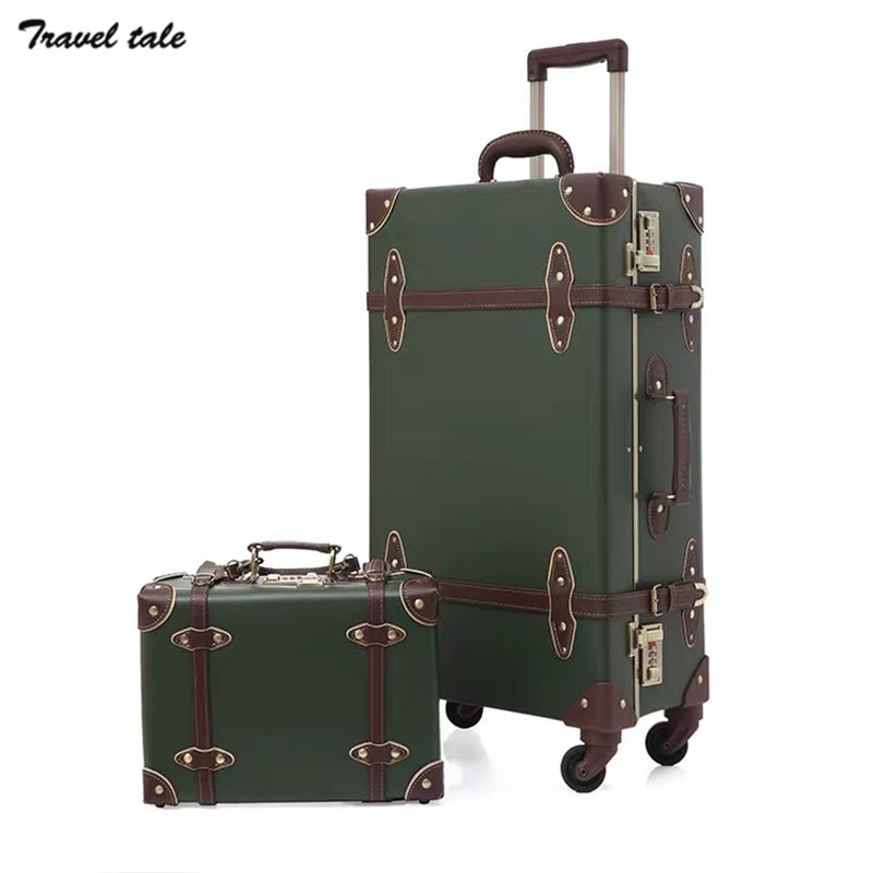 Retro Spinner Rolling Luggage Set