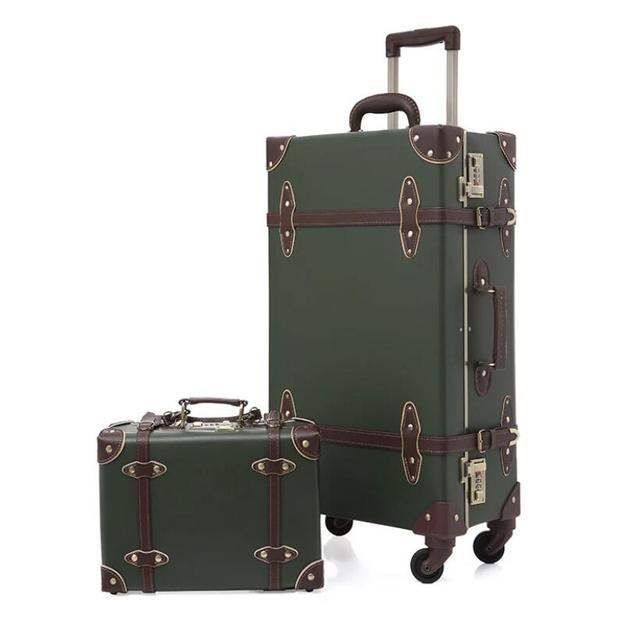 Retro Spinner Rolling Luggage Set