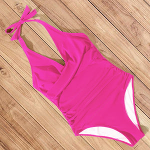 One Piece Solid Bathing Suit