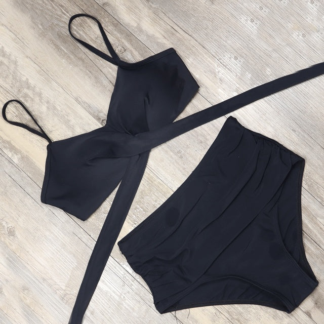 High Waist Swimsuit Push Up Bikini