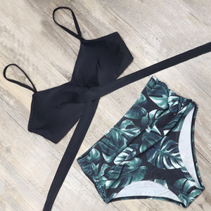 High Waist Swimsuit Push Up Bikini