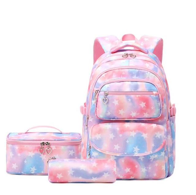 3 pcs Set Children School Backpack