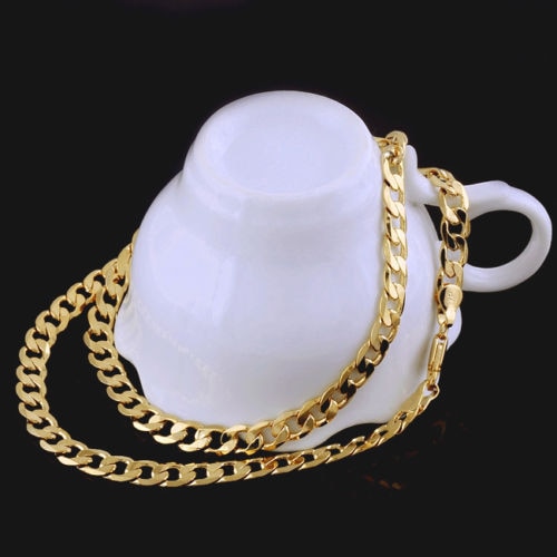 Chain - Solid 14 KGF Carat Gold GF Men's Necklace