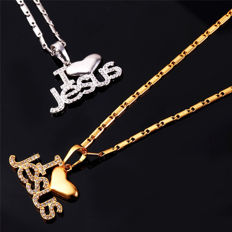 Necklace - Jesus Piece Heart