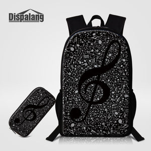 2pcs/set Musical Note Print Backpacks-Just4uCollectible