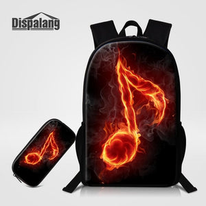 2pcs/set Musical Note Print Backpacks-Just4uCollectible