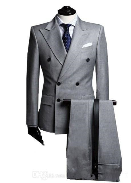 Men Suit(Jacket+Pant+Tie)Brown Peaked Lapel