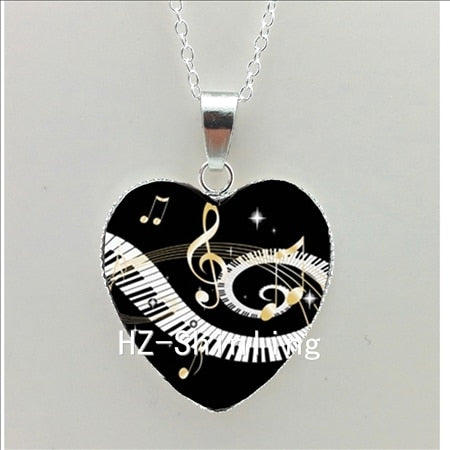 Necklace - New Grand Piano Heart Necklace