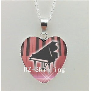 Necklace - New Grand Piano Heart Necklace