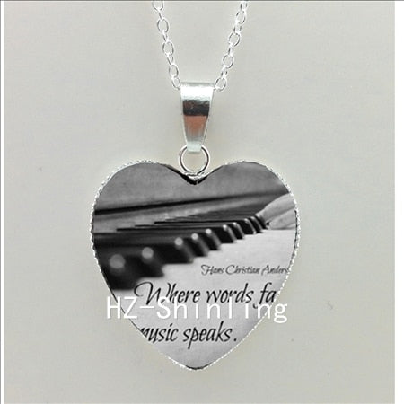 Necklace - New Grand Piano Heart Necklace